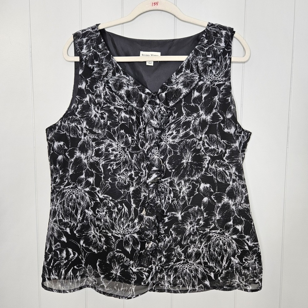 Studio‎ Works Tank Top Women's Dressy Size Large